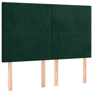 vidaXL Kopfteil Dunkelgrün 144x5x118/128 cm Samt