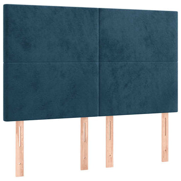vidaXL Kopfteil Dunkelblau 144x5x118/128 cm Samt