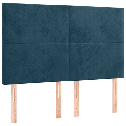vidaXL Kopfteil Dunkelblau 144x5x118/128 cm Samt