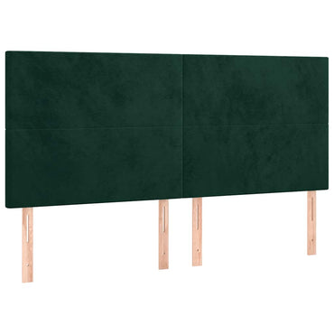 vidaXL Kopfteil Dunkelgrün 160x5x118/128 cm Samt