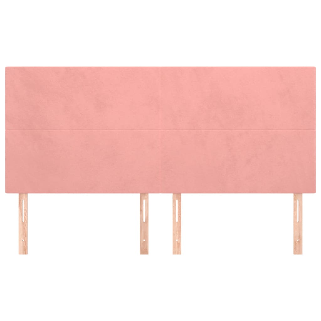 vidaXL Kopfteil Rosa 160 x 5 x 118/128 cm Samt