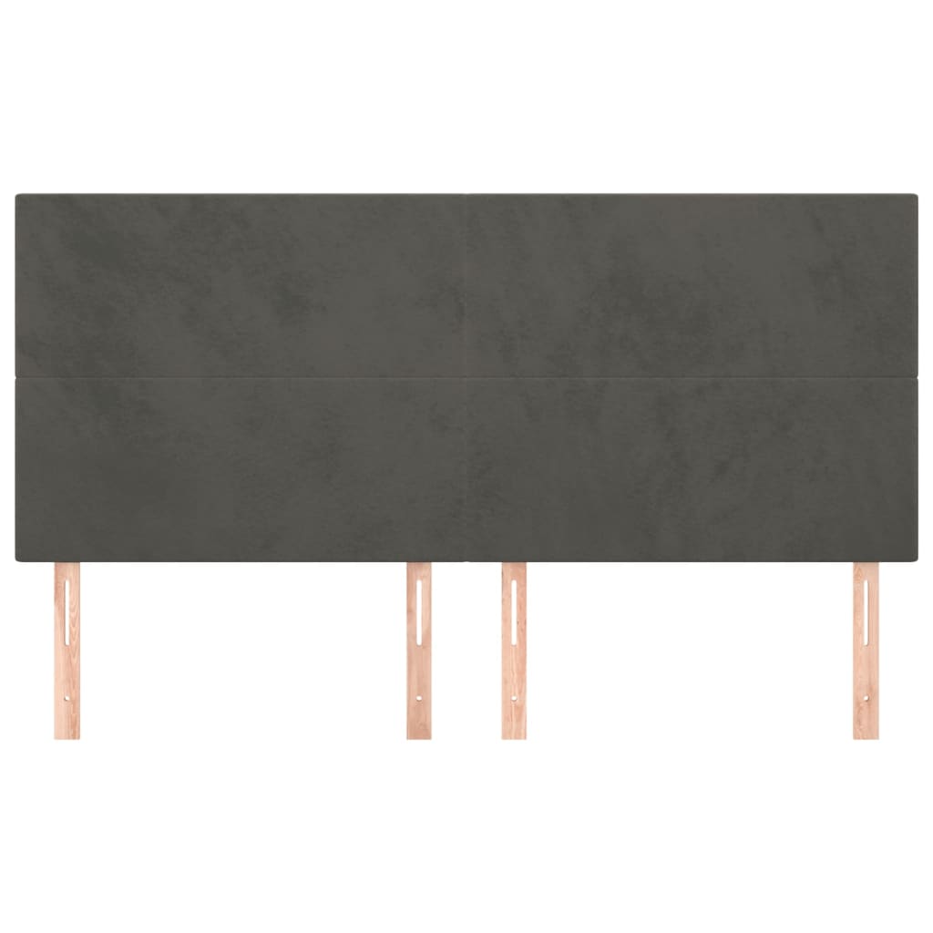 vidaXL Tête de lit gris foncé 180 x 5 x 118/128 cm Velours