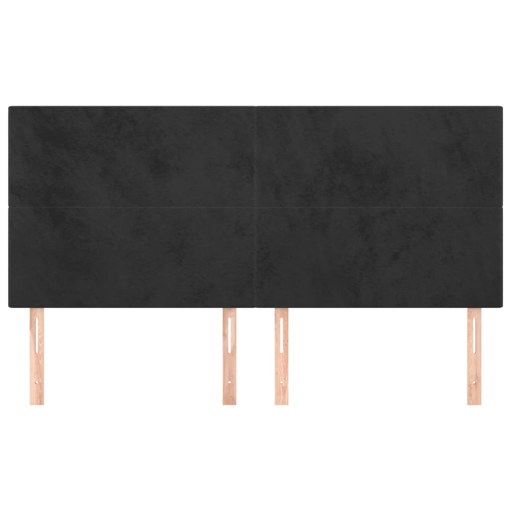 vidaXL Tête de lit Noir 180x5x118/128 cm Velours