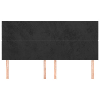vidaXL Tête de lit Noir 180x5x118/128 cm Velours