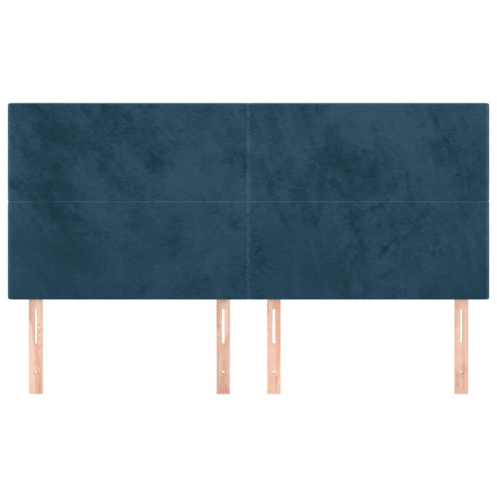 vidaXL Kopfteil Dunkelblau 180x5x118/128 cm Samt