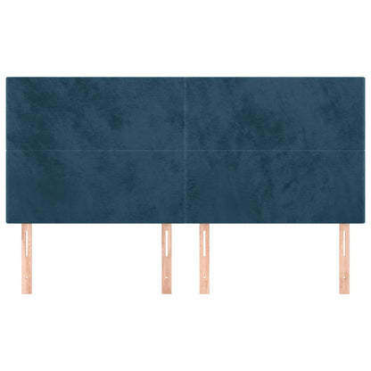 vidaXL Kopfteil Dunkelblau 180x5x118/128 cm Samt