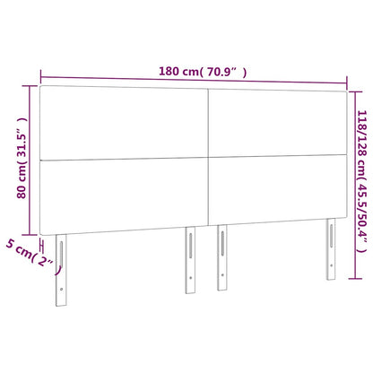 vidaXL Kopfteil Dunkelblau 180x5x118/128 cm Samt
