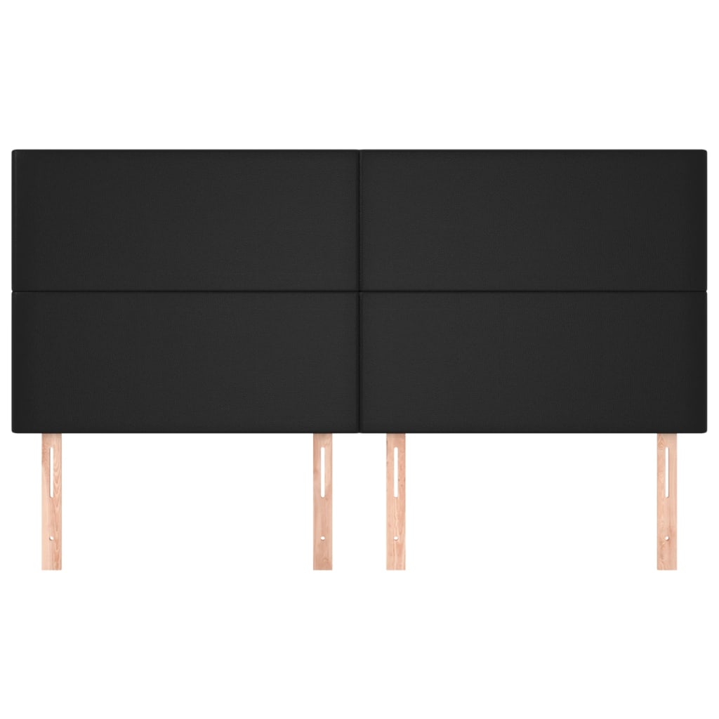 vidaXL Kopfteil Schwarz 180x5x118/128 cm Kunstleder