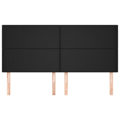 vidaXL Kopfteil Schwarz 180x5x118/128 cm Kunstleder
