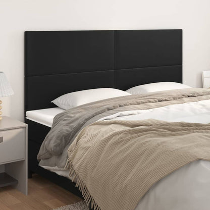 vidaXL Kopfteil Schwarz 180x5x118/128 cm Kunstleder
