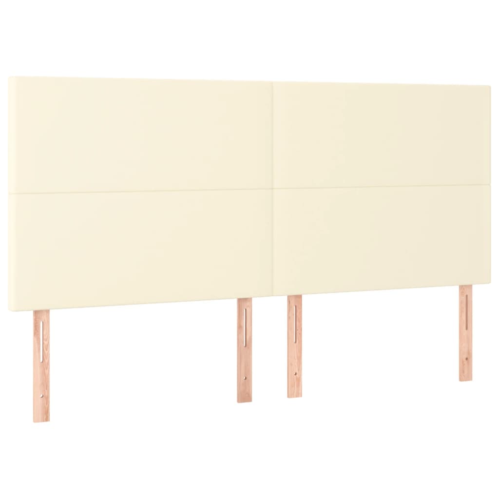vidaXL Tête de lit crème 180x5x118/128 cm similicuir