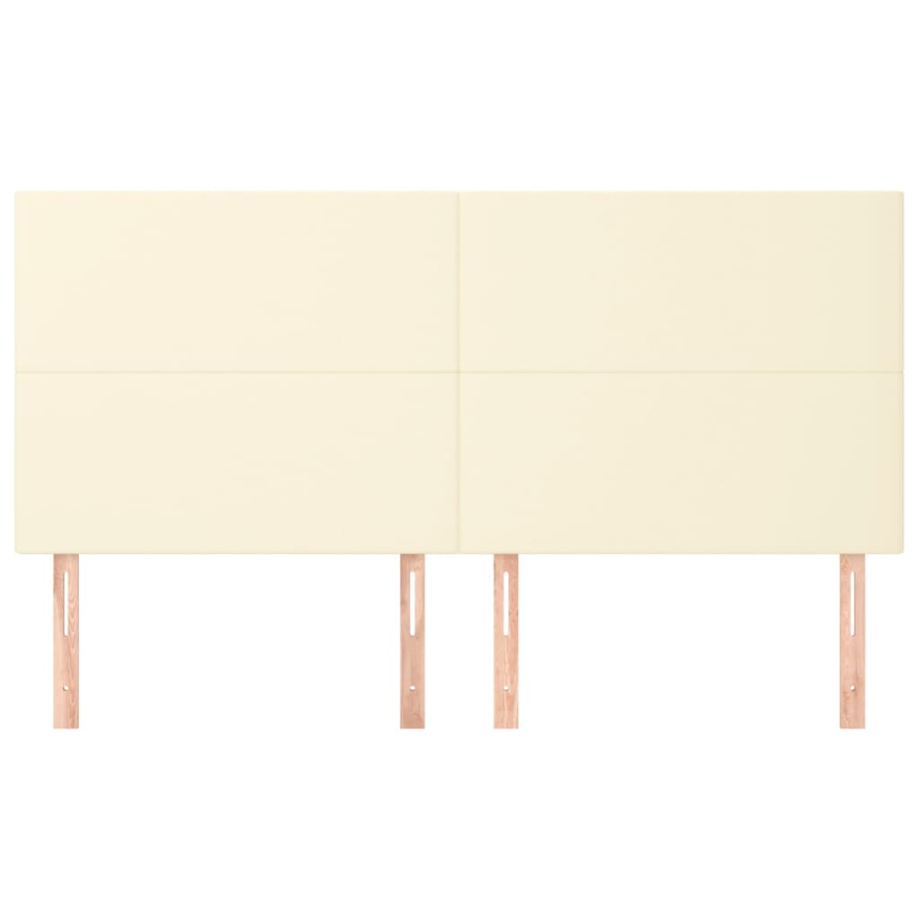 vidaXL Tête de lit crème 180x5x118/128 cm similicuir