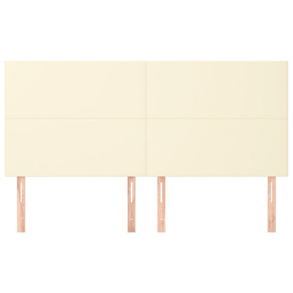 vidaXL Tête de lit crème 180x5x118/128 cm similicuir