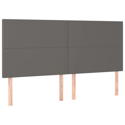 vidaXL Tête de lit gris 180x5x118/128 cm en similicuir