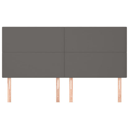 vidaXL Tête de lit gris 180x5x118/128 cm en similicuir