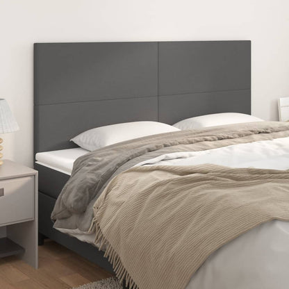 vidaXL Tête de lit gris 180x5x118/128 cm en similicuir