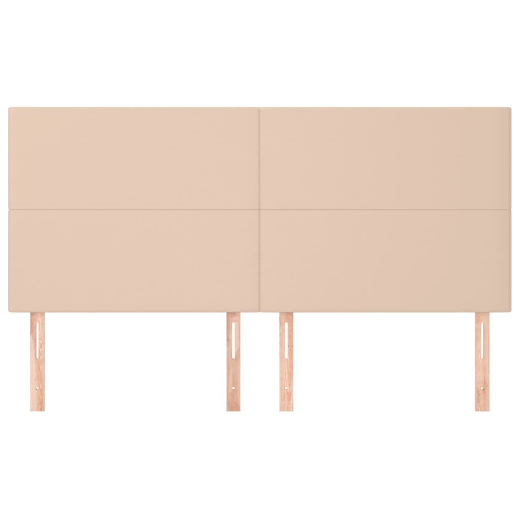 vidaXL Kopfteil Cappuccino 200x5x118/128 cm Kunstleder