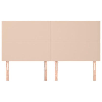 vidaXL Kopfteil Cappuccino 200x5x118/128 cm Kunstleder