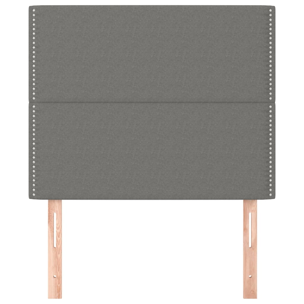 vidaXL Kopfteil Dunkelgrau 80 x 5 x 118/128 cm Stoff