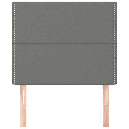 vidaXL Kopfteil Dunkelgrau 80 x 5 x 118/128 cm Stoff