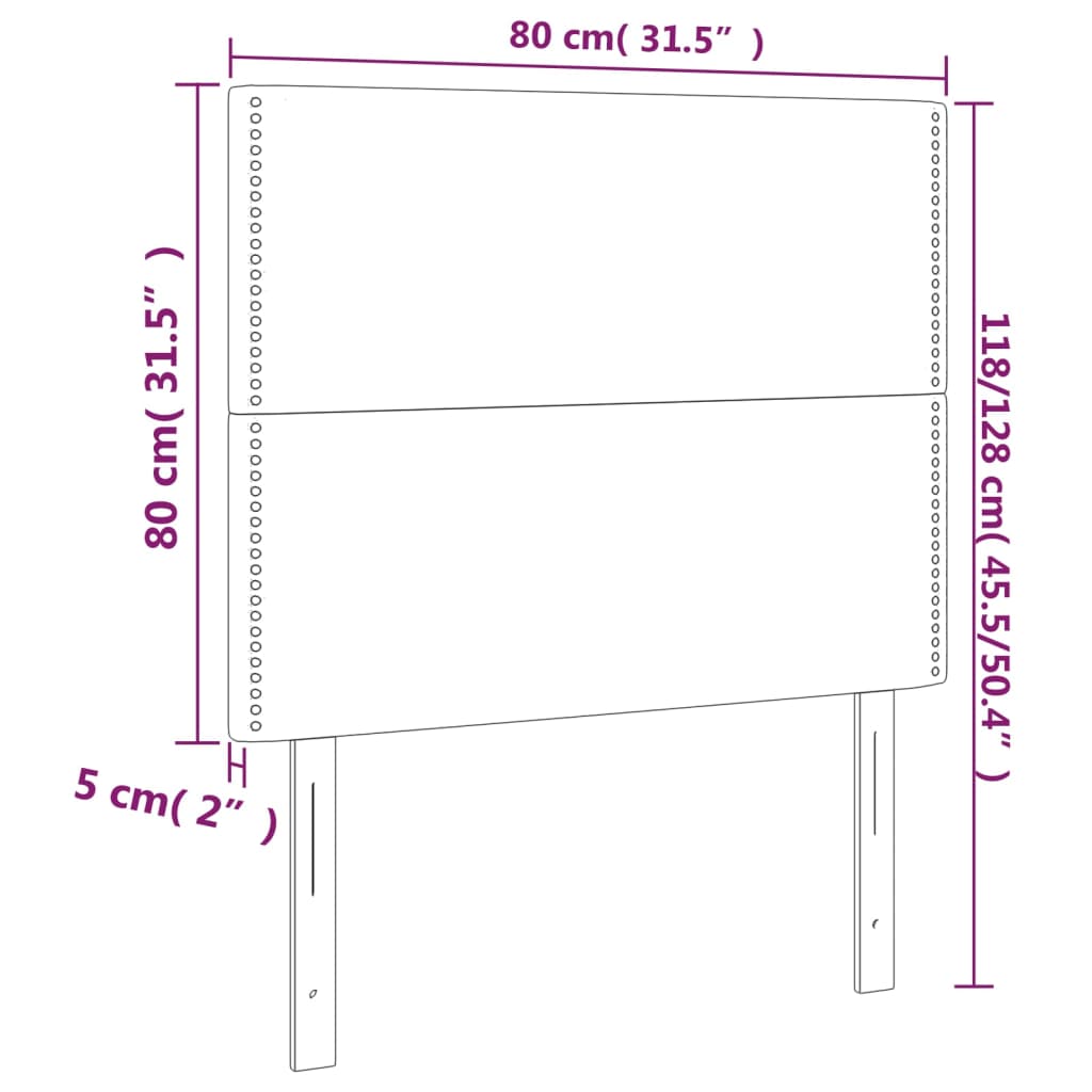 vidaXL Kopfteil Dunkelgrau 80 x 5 x 118/128 cm Stoff