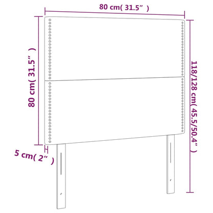 vidaXL Kopfteil Dunkelgrau 80 x 5 x 118/128 cm Stoff