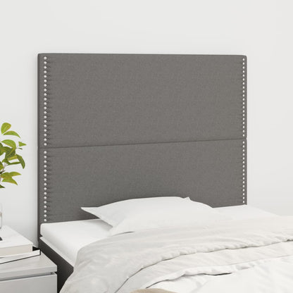 vidaXL Kopfteil Dunkelgrau 80 x 5 x 118/128 cm Stoff