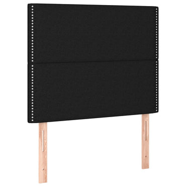 vidaXL Kopfteil Schwarz 80x5x118/128 cm Stoff