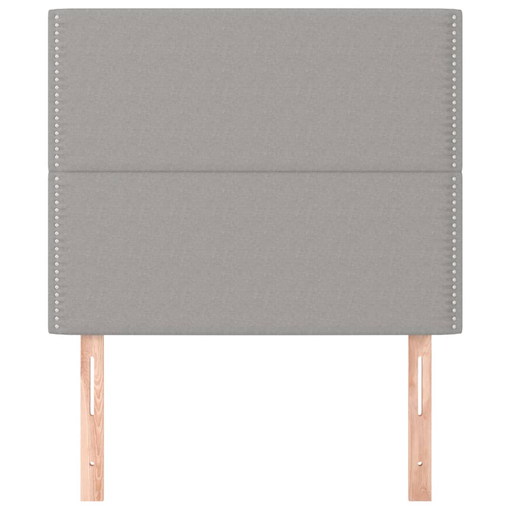 vidaXL Kopfteil Hellgrau 90x5x118/128 cm Stoff