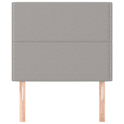 vidaXL Kopfteil Hellgrau 90x5x118/128 cm Stoff