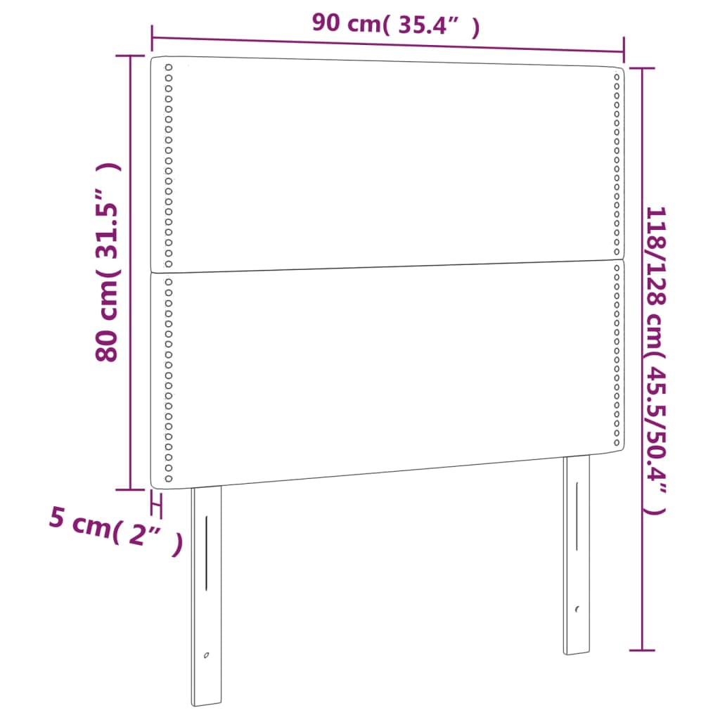 vidaXL Kopfteil Hellgrau 90x5x118/128 cm Stoff
