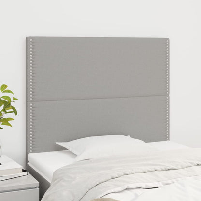 vidaXL Kopfteil Hellgrau 90x5x118/128 cm Stoff