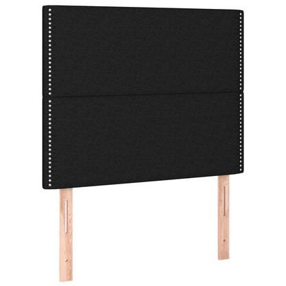 vidaXL Kopfteil Schwarz 90x5x118/128 cm Stoff