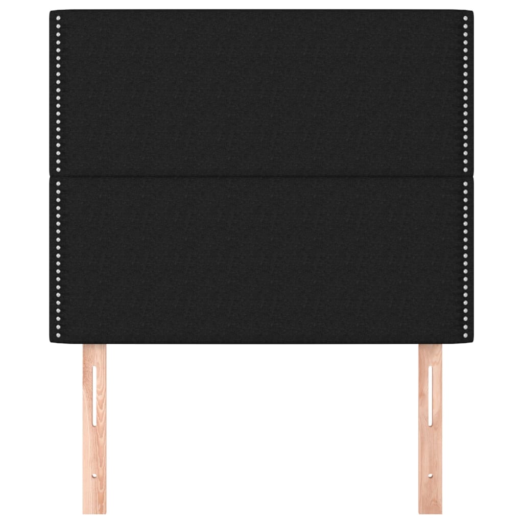 vidaXL Kopfteil Schwarz 90x5x118/128 cm Stoff