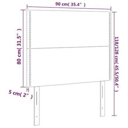 vidaXL Kopfteil Schwarz 90x5x118/128 cm Stoff