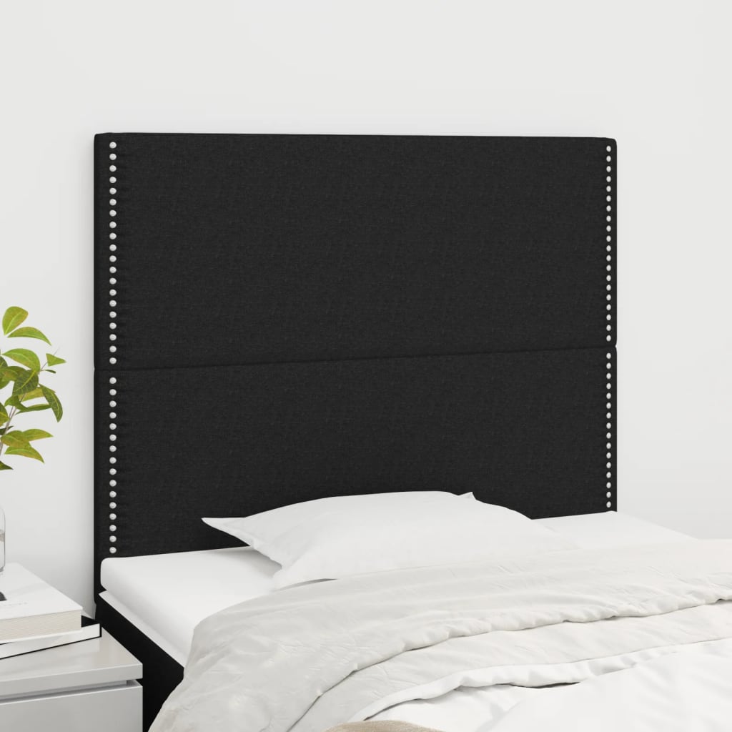 vidaXL Kopfteil Schwarz 90x5x118/128 cm Stoff