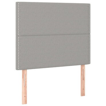 vidaXL Kopfteil Hellgrau 100 x 5 x 118/128 cm Stoff