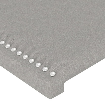 vidaXL Kopfteil Hellgrau 100 x 5 x 118/128 cm Stoff