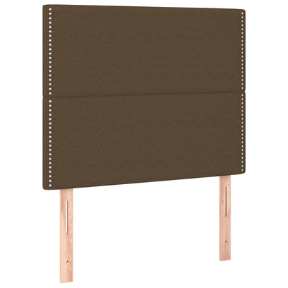 vidaXL Kopfteil Dunkelbraun 100 x 5 x 118/128 cm Stoff