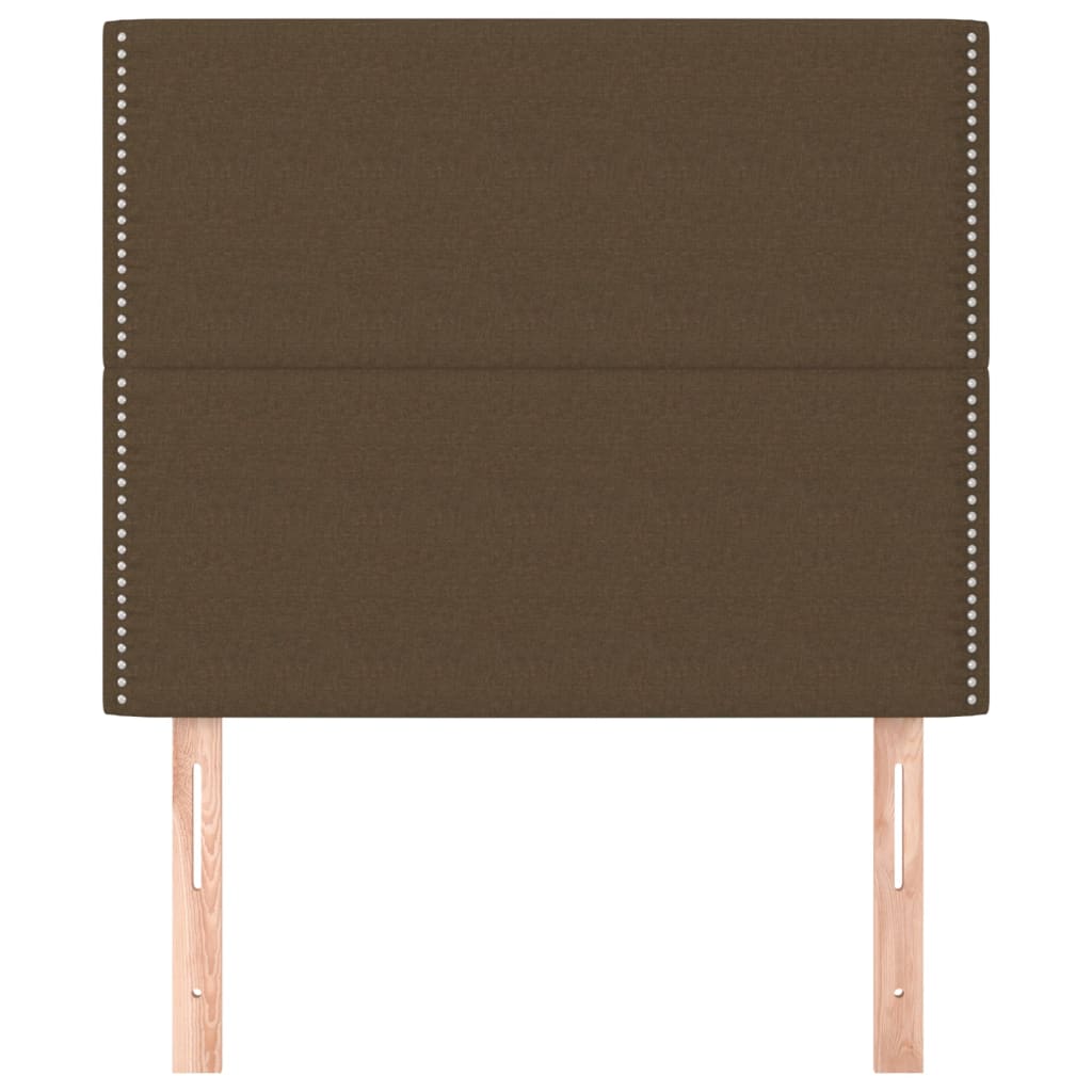 vidaXL Kopfteil Dunkelbraun 100 x 5 x 118/128 cm Stoff