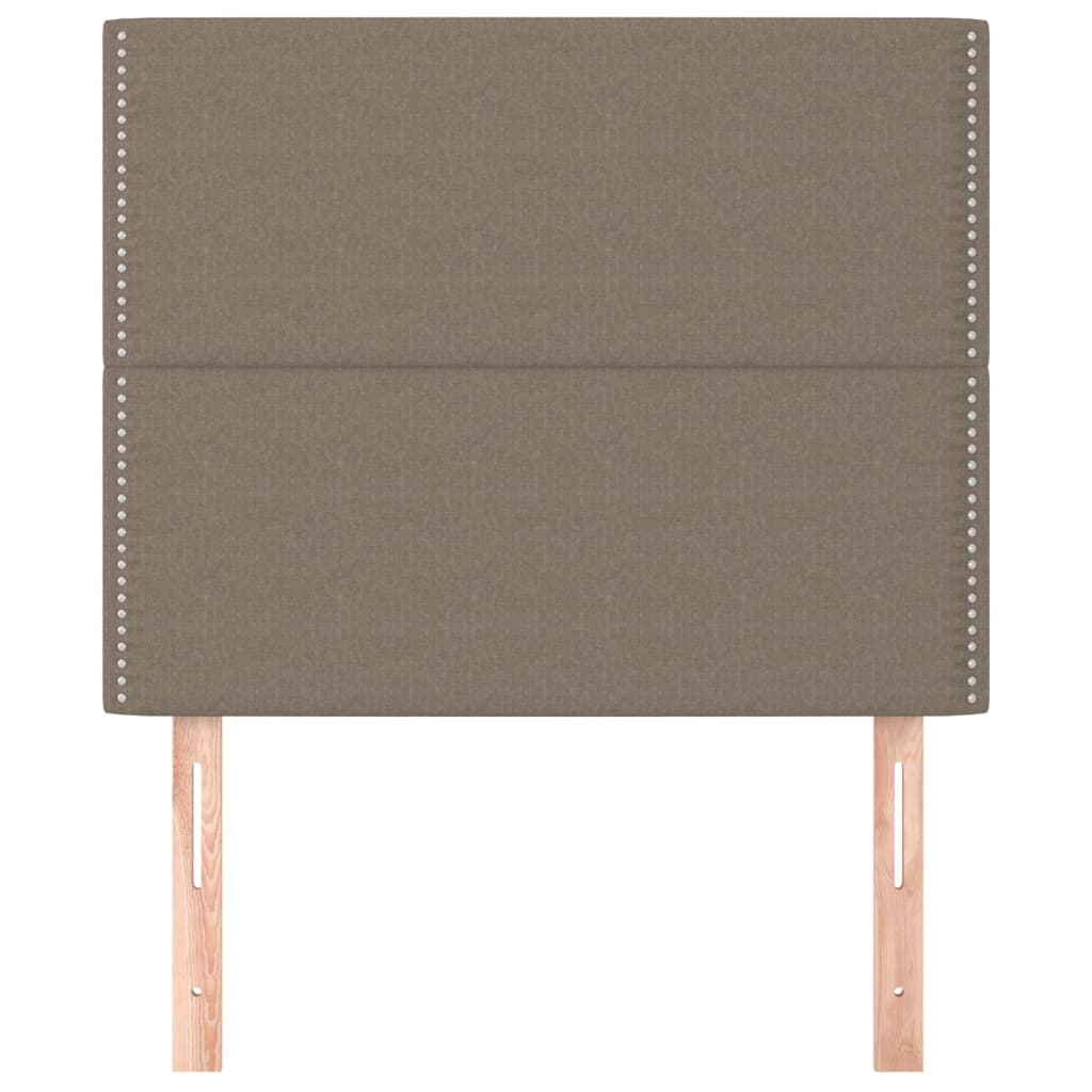 vidaXL Kopfteil Taupe 100x5x118/128 cm Stoff
