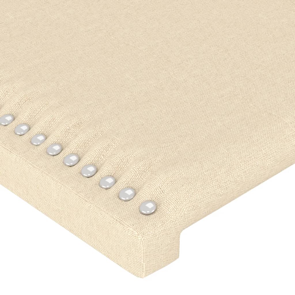 vidaXL Kopfteil Creme 100x5x118/128 cm Stoff