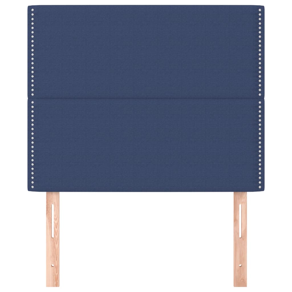 vidaXL Kopfteil Blau 100 x 5 x 118/128 cm Stoff