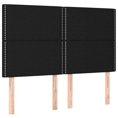 vidaXL Kopfteil Schwarz 144x5x118/128 cm Stoff