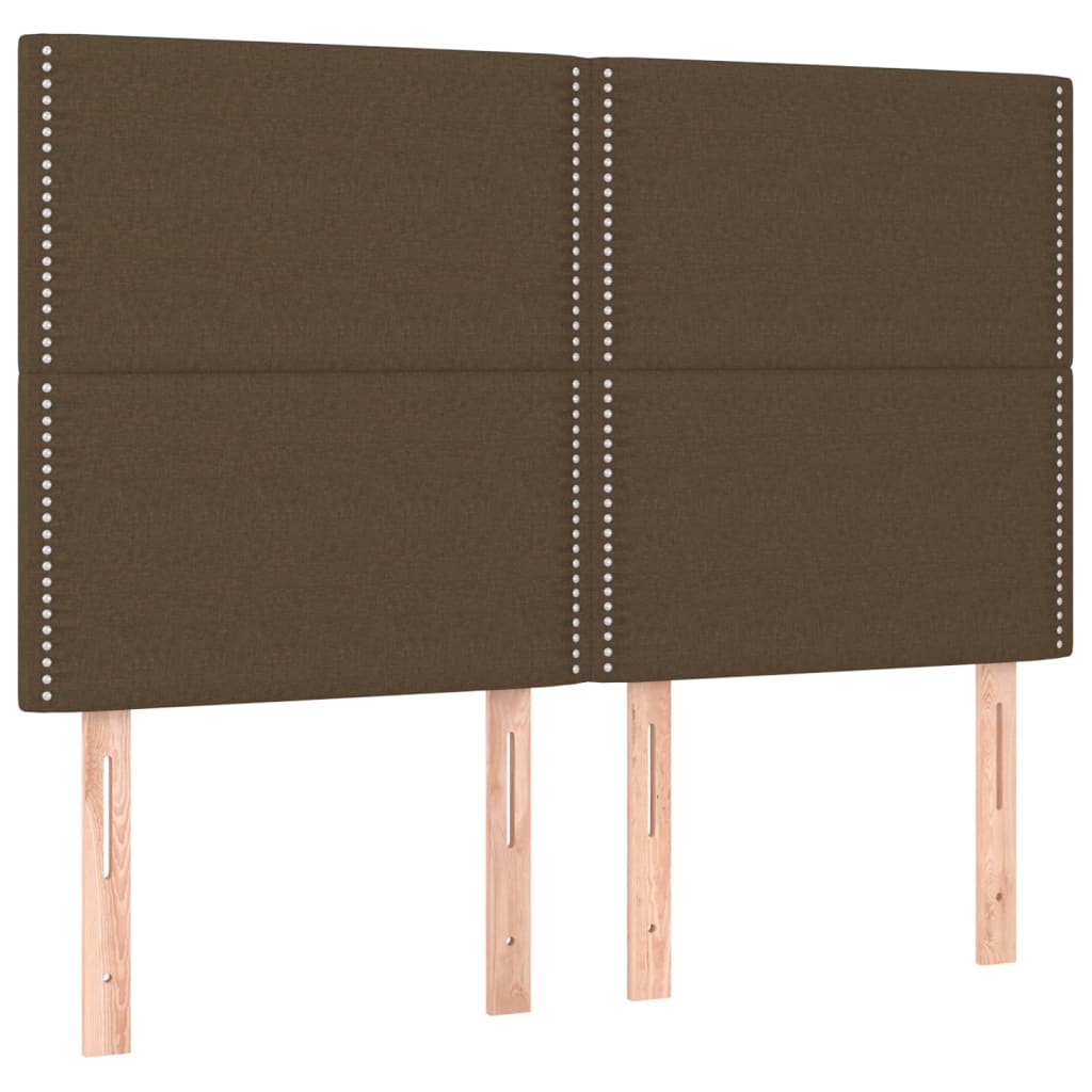 vidaXL Kopfteil Dunkelbraun 144x5x118/128 cm Stoff