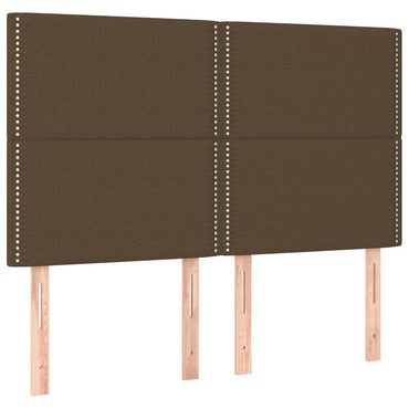 vidaXL Kopfteil Dunkelbraun 144x5x118/128 cm Stoff