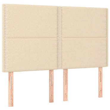vidaXL Kopfteil Creme 144x5x118/128 cm Stoff