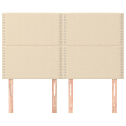 vidaXL Kopfteil Creme 144x5x118/128 cm Stoff