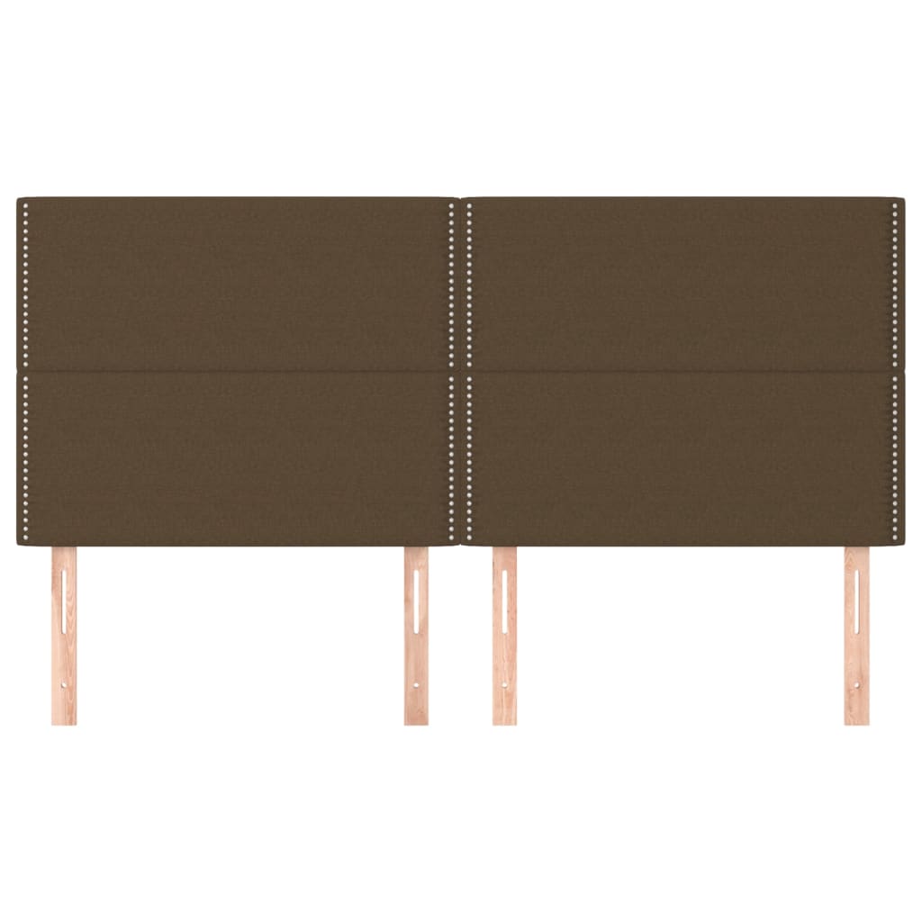 vidaXL Kopfteil Dunkelbraun 180x5x118/128 cm Stoff