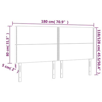 vidaXL Kopfteil Dunkelbraun 180x5x118/128 cm Stoff